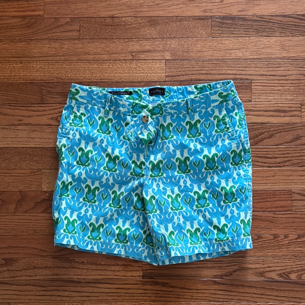 Talbots Blue and Green shorts 7inch  12